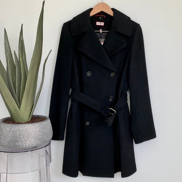 Hunter Wool Trench Coat- Classic and Super soft! NWT - Picture 2 of 10